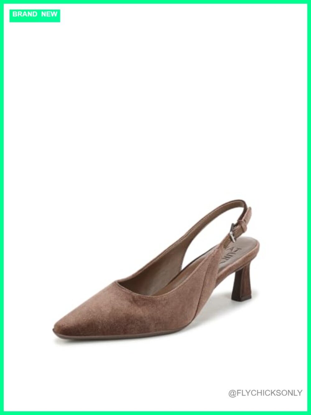 Naturalizer Tansy Slingback Pump Velvet Pointed Toe Women's Heels